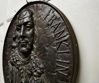 19th Century Cast Iron Bust Portrait Plaque of Benjamin Franklin (7 of 8) 19th Century Cast Iron Bust Portrait Plaque of Benjamin Franklin (7 of 8)
