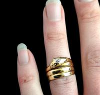 Victorian 18ct Gold Snake Ring, Diamond (8 of 14) Victorian 18ct Gold Snake Ring, Diamond (8 of 14)