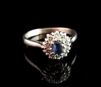 Vintage Sapphire & Diamond Cluster Ring, 18ct White Gold (2 of 13) Vintage Sapphire & Diamond Cluster Ring, 18ct White Gold (2 of 13)