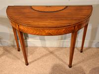 19th Century Kingwood & Satinwood Demi-lune Card Table (2 of 7) 19th Century Kingwood & Satinwood Demi-lune Card Table (2 of 7)