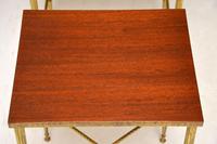 1950’s Vintage Brass & Mahogany Nest of Tables (5 of 10) 1950’s Vintage Brass & Mahogany Nest of Tables (5 of 10)