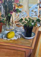 Stunning Original Art Deco Style Contemporary Figural Still Life Oil Painting (3 of 10) Stunning Original Art Deco Style Contemporary Figural Still Life Oil Painting (3 of 10)
