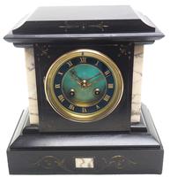 Fine French Slate & Marble Mantel Clock 8 Day Striking Mantle Clock (5 of 10) Fine French Slate & Marble Mantel Clock 8 Day Striking Mantle Clock (5 of 10)