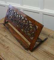 Adjustable Fretwork Figured Walnut Book Rest or, Lutrin (4 of 7) Adjustable Fretwork Figured Walnut Book Rest or, Lutrin (4 of 7)