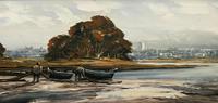 Edward Elliot (1850-1916) Superb Vintage Fishing Estuary Landscape Oil Painting (4 of 12) Edward Elliot (1850-1916) Superb Vintage Fishing Estuary Landscape Oil Painting (4 of 12)