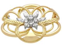 2.15ct Diamond & 18ct Yellow Gold Brooch - Vintage c.1960 (3 of 9) 2.15ct Diamond & 18ct Yellow Gold Brooch - Vintage c.1960 (3 of 9)