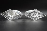 Pair of Late Regency Period Boat Shaped Cut Glass Salts (5 of 5) Pair of Late Regency Period Boat Shaped Cut Glass Salts (5 of 5)