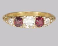 Victorian Diamond & Ruby Ring 18ct Gold Five Stone Antique Ring Hallmarked 1897 (6 of 11) Victorian Diamond & Ruby Ring 18ct Gold Five Stone Antique Ring Hallmarked 1897 (6 of 11)