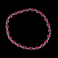 Art Deco Red Paste Riviere Necklace Silver c.1920 (5 of 8) Art Deco Red Paste Riviere Necklace Silver c.1920 (5 of 8)