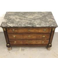 Lions paw French Empire marble top chest of drawers (6 of 10) Lions paw French Empire marble top chest of drawers (6 of 10)