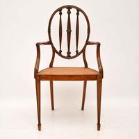Pair of Antique Satinwood Cane Seated Armchairs (4 of 12) Pair of Antique Satinwood Cane Seated Armchairs (4 of 12)