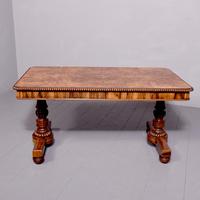 Regency Burr-elm Free Standing Library Table