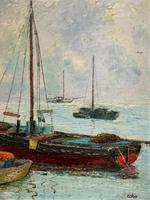 Marion Coker Leigh on Sea Fishing Boats Seascape Sailing Oil Painting (9 of 15) Marion Coker Leigh on Sea Fishing Boats Seascape Sailing Oil Painting (9 of 15)