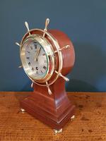 Antique Mahogany Ship's Wheel 8 Day Mantel Clock (4 of 5) Antique Mahogany Ship's Wheel 8 Day Mantel Clock (4 of 5)