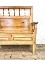 Vintage Pine Settle Bench with Storagev (4 of 10) Vintage Pine Settle Bench with Storagev (4 of 10)