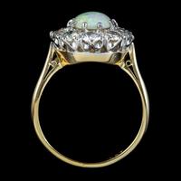 Antique Edwardian Opal Diamond Ring Platinum 18ct Gold 2.80ct Opal 2ct Diamond c.1905 (4 of 7) Antique Edwardian Opal Diamond Ring Platinum 18ct Gold 2.80ct Opal 2ct Diamond c.1905 (4 of 7)