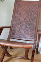 Peruvian Tooled Saddle Leather Folding Armchair (4 of 13) Peruvian Tooled Saddle Leather Folding Armchair (4 of 13)