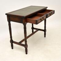 Antique Leather Top Oak Writing Table / Desk (9 of 10) Antique Leather Top Oak Writing Table / Desk (9 of 10)