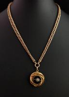 Victorian Agate Snake Pendant, Pinchbeck Albert Chain (2 of 12) Victorian Agate Snake Pendant, Pinchbeck Albert Chain (2 of 12)