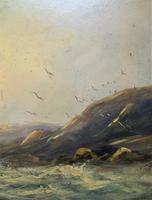 19thc (British School) Fishing Boats In Rough Seas Oil On Board Painting (8 of 13) 19thc (British School) Fishing Boats In Rough Seas Oil On Board Painting (8 of 13)
