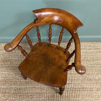Elm Early Victorian Antique Smokers Bow Arm Chair (2 of 7) Elm Early Victorian Antique Smokers Bow Arm Chair (2 of 7)