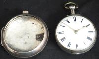 Great Antique Silver Pair Case Pocket Watch Fusee Verge Escapement Key Wind Enamel Dial Johnson London (6 of 10) Great Antique Silver Pair Case Pocket Watch Fusee Verge Escapement Key Wind Enamel Dial Johnson London (6 of 10)