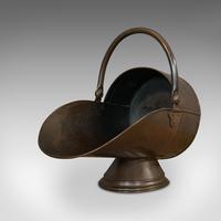 Antique Coal Scuttle, English, Copper, Brass, Fireside Bin, Victorian c.1900 (2 of 9) Antique Coal Scuttle, English, Copper, Brass, Fireside Bin, Victorian c.1900 (2 of 9)