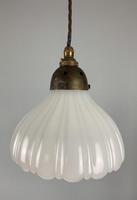 Moonstone Pendant Ceiling Light; Original Shade & Gallery; Rewired. (7 of 9) Moonstone Pendant Ceiling Light; Original Shade & Gallery; Rewired. (7 of 9)