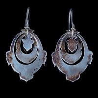 Antique Victorian Scottish Montrose Agate Earrings Silver c.1860 (4 of 6) Antique Victorian Scottish Montrose Agate Earrings Silver c.1860 (4 of 6)