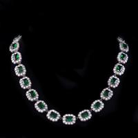 Antique Victorian Green Paste Riviere Necklace Silver c.1900 (6 of 8) Antique Victorian Green Paste Riviere Necklace Silver c.1900 (6 of 8)