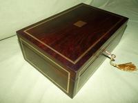 Quality Unisex Inlaid Rosewood Jewellery Box. c1840 (2 of 11) Quality Unisex Inlaid Rosewood Jewellery Box. c1840 (2 of 11)
