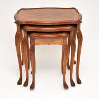 Queen Anne Style Burr Walnut Nest of Tables (3 of 8) Queen Anne Style Burr Walnut Nest of Tables (3 of 8)
