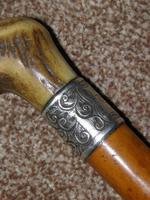 Victorian Hallmarked 1899 Repousse Silver Walking Stick With Antler Handle 'C.H' (7 of 12) Victorian Hallmarked 1899 Repousse Silver Walking Stick With Antler Handle 'C.H' (7 of 12)