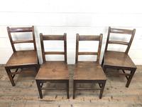 Four 19th Century Oak Back Bar Chairs (4 of 10) Four 19th Century Oak Back Bar Chairs (4 of 10)