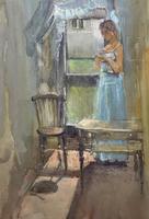 Stunning 20th Century Watercolour & Pastel Portrait Painting in Art Deco Manner (7 of 11) Stunning 20th Century Watercolour & Pastel Portrait Painting in Art Deco Manner (7 of 11)