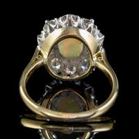 Antique Edwardian Opal Diamond Ring Platinum 18ct Gold 2.80ct Opal 2ct Diamond c.1905 (3 of 7) Antique Edwardian Opal Diamond Ring Platinum 18ct Gold 2.80ct Opal 2ct Diamond c.1905 (3 of 7)
