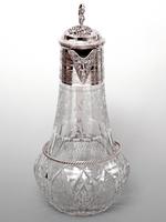 Victorian Silver Plated Cut Glass Claret Jug with Bacchus Spout (4 of 4) Victorian Silver Plated Cut Glass Claret Jug with Bacchus Spout (4 of 4)