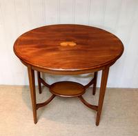 Oval Inlaid Occasional Mahogany Table (4 of 9) Oval Inlaid Occasional Mahogany Table (4 of 9)