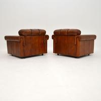 Pair of Vintage Tufted Leather Club Armchairs (6 of 6) Pair of Vintage Tufted Leather Club Armchairs (6 of 6)