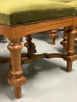 Set of 6 satinwood modular stools in vintage velvet (5 of 8) Set of 6 satinwood modular stools in vintage velvet (5 of 8)