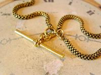 Victorian Pocket Watch Chain 1890s Antique Brass Double Albert With T Bar (8 of 11) Victorian Pocket Watch Chain 1890s Antique Brass Double Albert With T Bar (8 of 11)