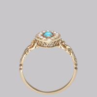 Antique Turquoise & Pearl Ring 18ct Gold Victorian Navette Shaped Ring circa 1890 (5 of 16) Antique Turquoise & Pearl Ring 18ct Gold Victorian Navette Shaped Ring circa 1890 (5 of 16)