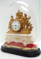 Stunning Complete French Mantel Clock Under Dome with Base Figural Mantle Clock. (7 of 10) Stunning Complete French Mantel Clock Under Dome with Base Figural Mantle Clock. (7 of 10)