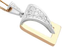 1.05ct Diamond & 18ct Gold Pendant - Vintage c.1960 (5 of 12) 1.05ct Diamond & 18ct Gold Pendant - Vintage c.1960 (5 of 12)