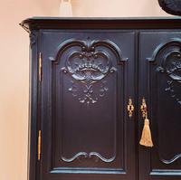 French Antique Style Cabinet / Black Cupboard / Louis XV Style (6 of 10) French Antique Style Cabinet / Black Cupboard / Louis XV Style (6 of 10)