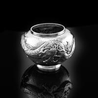 Antique Solid Silver Japanese Condiment Pot / Bowl - Meiji c.1900 (4 of 14) Antique Solid Silver Japanese Condiment Pot / Bowl - Meiji c.1900 (4 of 14)