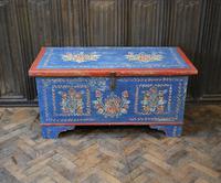 Folk Art Painted Blanket Box (5 of 9) Folk Art Painted Blanket Box (5 of 9)