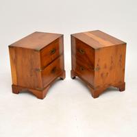 Pair of Antique Military Campaign Yew Wood Bedside Chests (6 of 9) Pair of Antique Military Campaign Yew Wood Bedside Chests (6 of 9)
