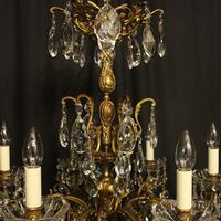 Italian Gilt Bronze & Crystal 6 Light Antique Chandelier (8 of 10) Italian Gilt Bronze & Crystal 6 Light Antique Chandelier (8 of 10)