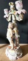 Fine Pair of Winged Cherub Porcelain Candlesticks c.1880 (9 of 11) Fine Pair of Winged Cherub Porcelain Candlesticks c.1880 (9 of 11)